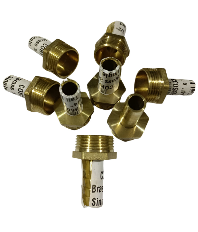 Brass 3/4" x 1/2" Single Tail Bard
