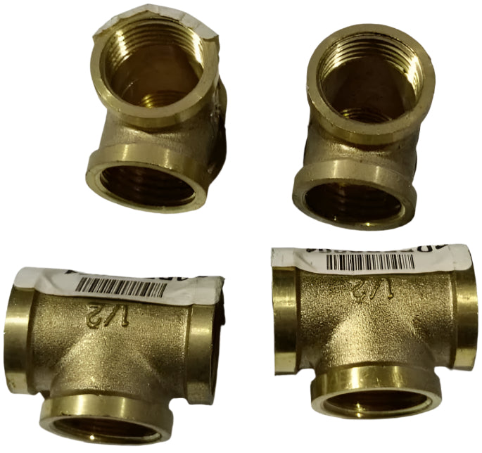 Brass Female Tee 1/2"