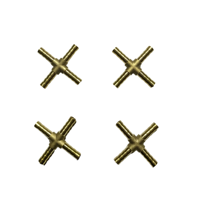 Brass 4way Barb 6mm
