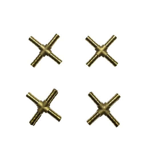 Brass 4way Barb 6mm