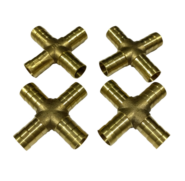 Brass 4way Barb 10mm