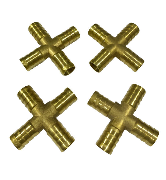 Brass 4way Barb 14mm