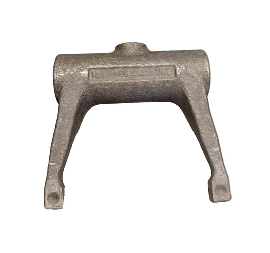 Metal bracket on a gray surface