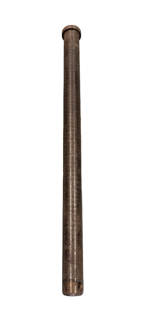 Metal rod on a textured gray surface